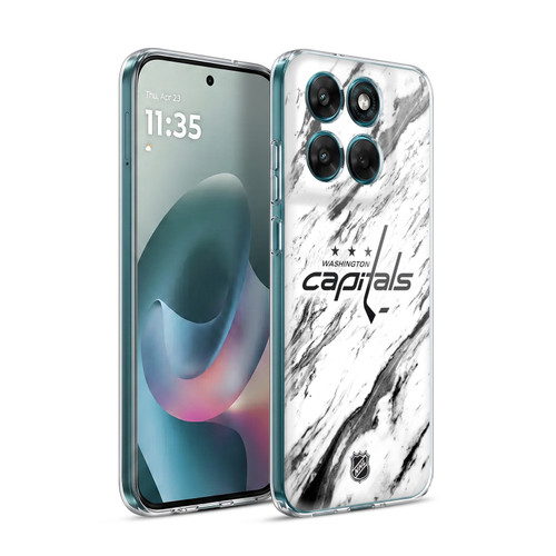 NHL Washington Capitals Marble Soft Gel Case for Motorola Moto G77