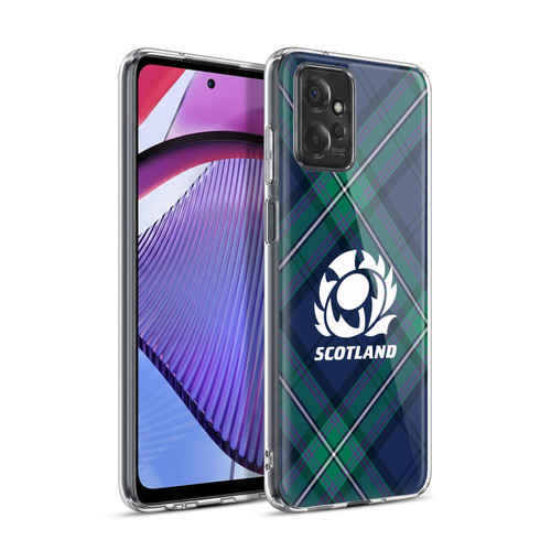 Scotland Rugby Graphics Tartan Oversized Soft Gel Case for Motorola Moto G Power (2023)