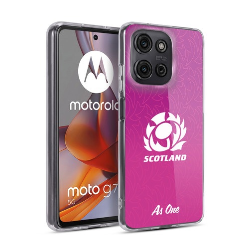Scotland Rugby Graphics Gradient Pattern Soft Gel Case for Motorola Moto G75