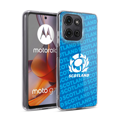 Scotland Rugby Graphics Logo Blue Soft Gel Case for Motorola Moto G75
