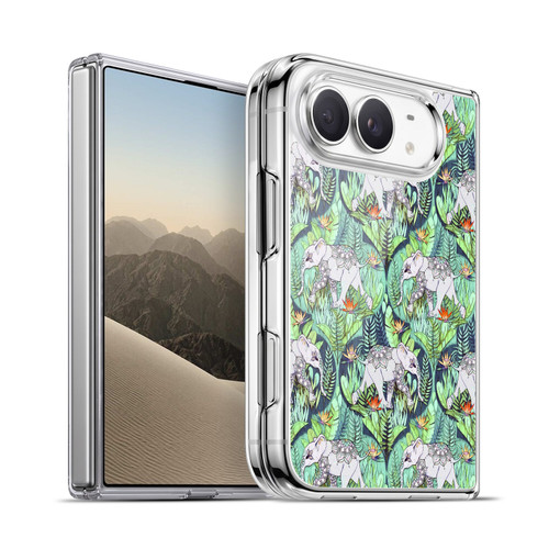 Micklyn Le Feuvre Animals Little Elephants On Jungle Adventure Soft Gel Case for Apple iPhone Duo