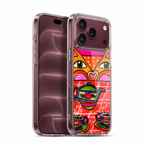 Wyanne Cat Uninvited Guest For Tea Soft Gel Case for Apple iPhone 18 Pro Max