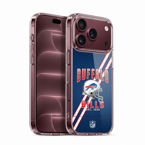 NFL Buffalo Bills Logo Art Football Stripes Soft Gel Case for Apple iPhone 18 Pro