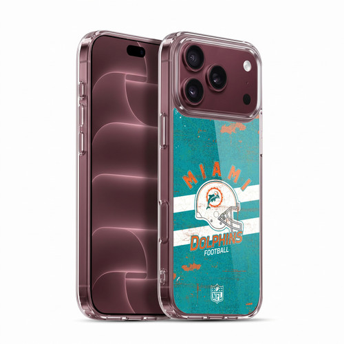 NFL Miami Dolphins Logo Art Helmet Distressed Soft Gel Case for Apple iPhone 18 Pro Max
