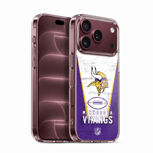 NFL Minnesota Vikings Logo Art Banner Soft Gel Case for Apple iPhone 18 Pro