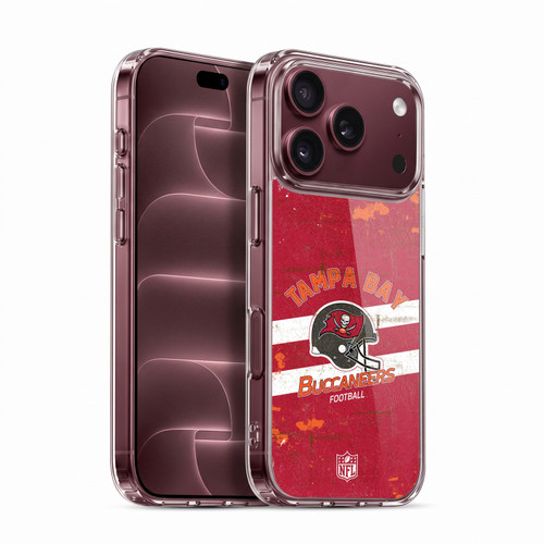 NFL Tampa Bay Buccaneers Logo Art Helmet Distressed Soft Gel Case for Apple iPhone 18 Pro