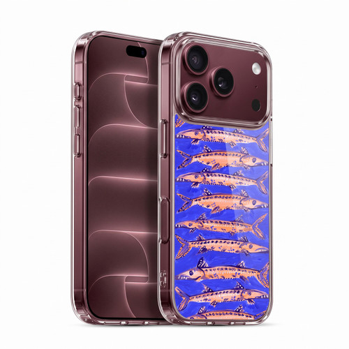 Cat Coquillette Sea Barracuda Blue Soft Gel Case for Apple iPhone 18 Pro
