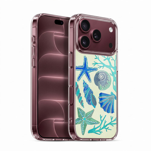 Cat Coquillette Sea Seashells Blue Soft Gel Case for Apple iPhone 18 Pro