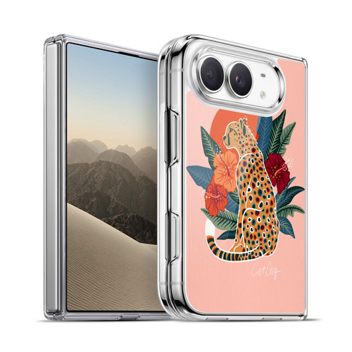 Cat Coquillette Tropical Wildlife Cheetah And Hibiscus Soft Gel Case for Apple iPhone Duo