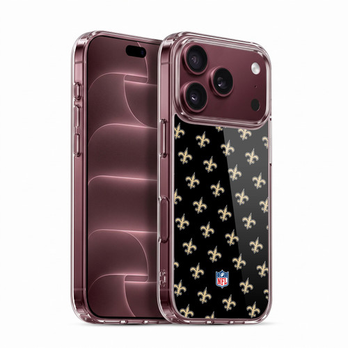 NFL New Orleans Saints Artwork Patterns Soft Gel Case for Apple iPhone 18 Pro