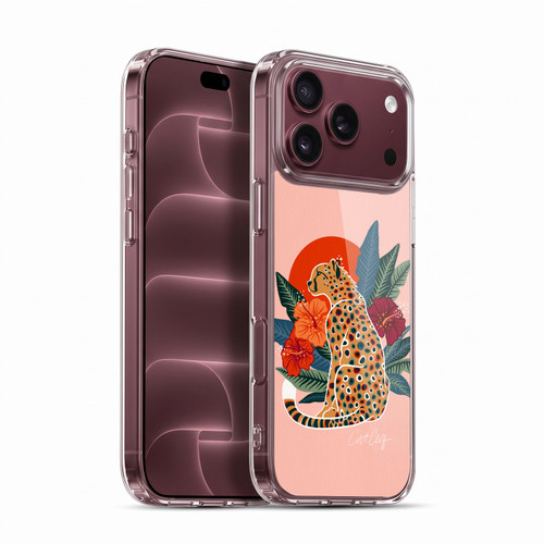 Cat Coquillette Tropical Wildlife Cheetah And Hibiscus Soft Gel Case for Apple iPhone 18 Pro Max