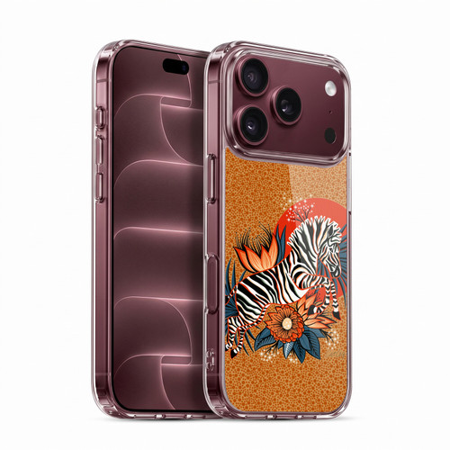Cat Coquillette Tropical Wildlife Zebra Leap Soft Gel Case for Apple iPhone 18 Pro