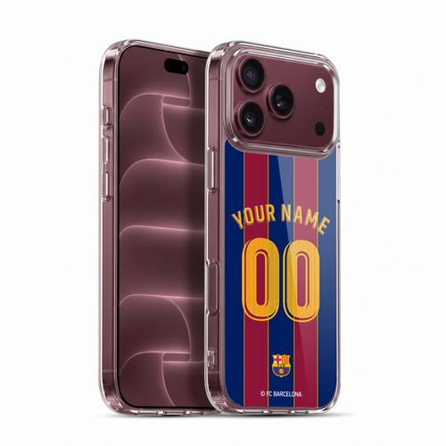 Custom Customised Personalised FC Barcelona 2020/21 Kit Home Soft Gel Case for Apple iPhone 18 Pro Max