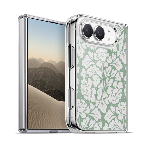 Anis Illustration Mix Pattern Baroque Pastel Green Soft Gel Case for Apple iPhone Duo