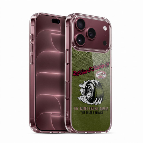 Busted Knuckle Garage Graphics Tire Soft Gel Case for Apple iPhone 18 Pro