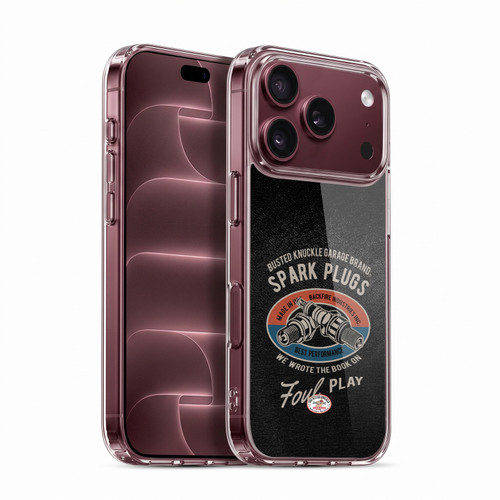 Busted Knuckle Garage Graphics Spark Plugs Soft Gel Case for Apple iPhone 18 Pro