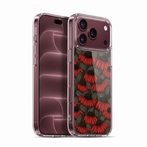 Katerina Kirilova Art Red Coneflowers Soft Gel Case for Apple iPhone 18 Pro Max