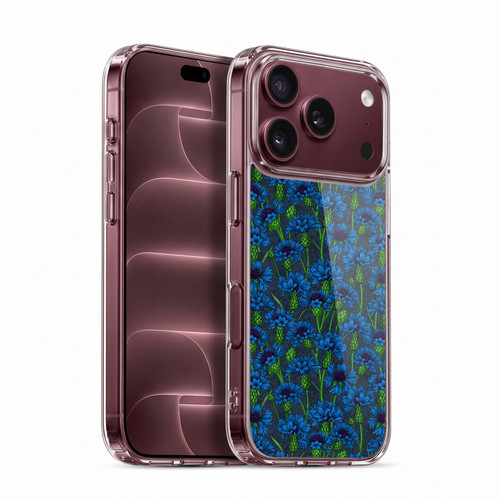 Katerina Kirilova Art Blue Cornflowers Soft Gel Case for Apple iPhone 18 Pro