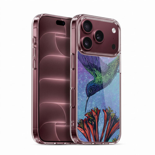 David Lozeau Colourful Grunge The Hummingbird Soft Gel Case for Apple iPhone 18 Pro