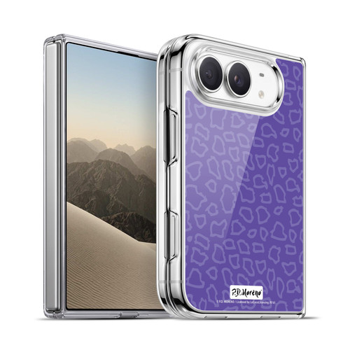 P.D. Moreno Patterns Purple Leopard Soft Gel Case for Apple iPhone Duo