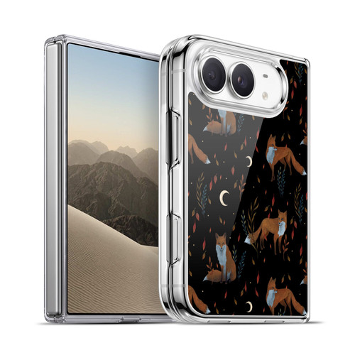 Episodic Drawing Art Foxes Pattern Soft Gel Case for Apple iPhone Duo