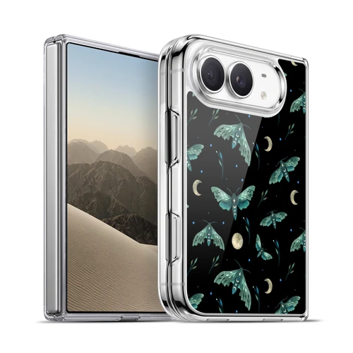 Episodic Drawing Art Lime Hawk Moth Pattern Soft Gel Case for Apple iPhone Duo