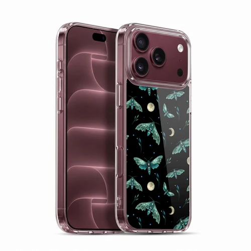 Episodic Drawing Art Lime Hawk Moth Pattern Soft Gel Case for Apple iPhone 18 Pro Max