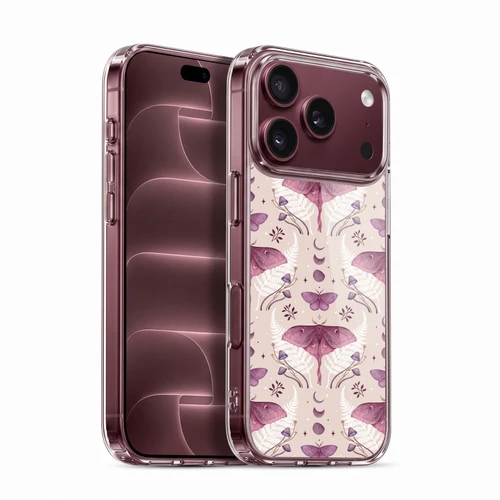 Episodic Drawing Art Emerald Pink Pattern Soft Gel Case for Apple iPhone 18 Pro