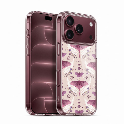 Episodic Drawing Art Emerald Pink Pattern Soft Gel Case for Apple iPhone 18 Pro