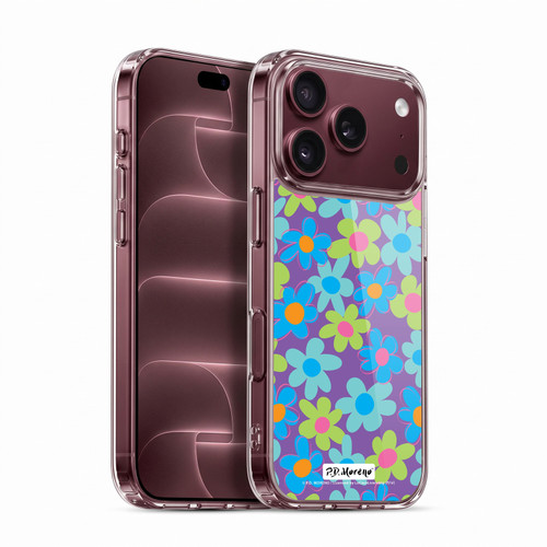 P.D. Moreno Patterns Purple Soft Gel Case for Apple iPhone 18 Pro