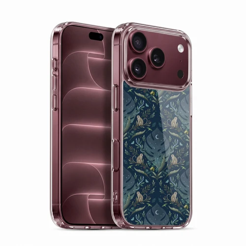 Episodic Drawing Art Monkey Tropical Light Pattern Soft Gel Case for Apple iPhone 18 Pro