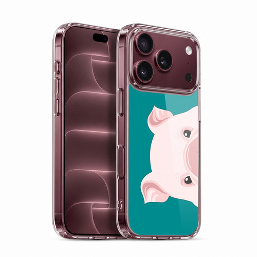 Head Case Designs Peeking Animals Pig Soft Gel Case for Apple iPhone 18 Pro