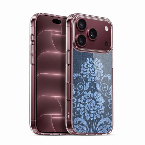 Head Case Designs Printed Denim Floral Soft Gel Case for Apple iPhone 18 Pro