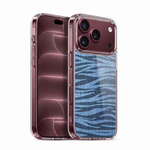 Head Case Designs Printed Denim Zebra Soft Gel Case for Apple iPhone 18 Pro