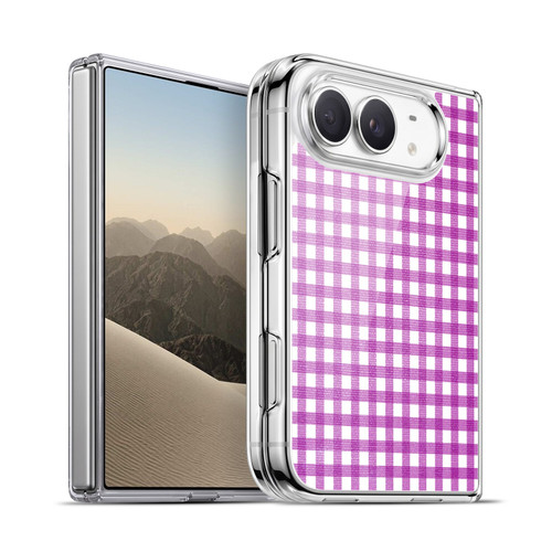 Head Case Designs Gingham-Patterns Purple Soft Gel Case for Apple iPhone Duo