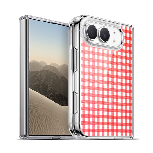 Head Case Designs Gingham-Patterns Red Soft Gel Case for Apple iPhone Duo