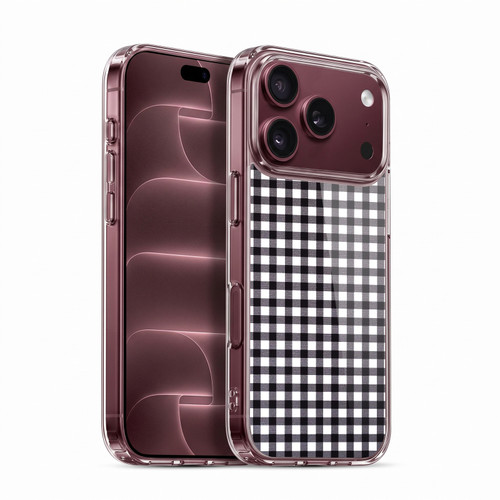 Head Case Designs Gingham-Patterns Black Soft Gel Case for Apple iPhone 18 Pro