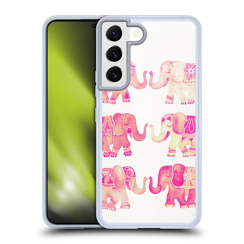 Cat Coquillette Animals 2 Pink Elephants Soft Gel Case for Samsung Galaxy S22 5G