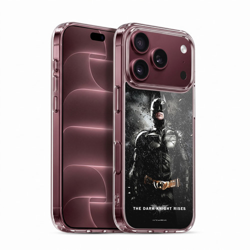 The Dark Knight Rises Key Art Batman Rain Poster Soft Gel Case for Apple iPhone 18 Pro
