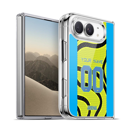 Custom Customised Personalised Arsenal FC 2023/24 Kit Away Soft Gel Case for Apple iPhone Duo