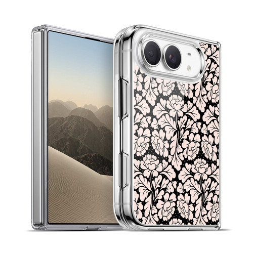 Anis Illustration Flower Pattern 2 Black 1 Soft Gel Case for Apple iPhone Duo