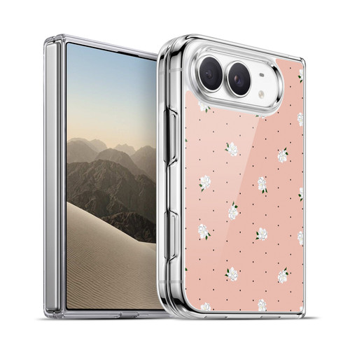 Anis Illustration Flower Pattern 2 Dots Soft Gel Case for Apple iPhone Duo