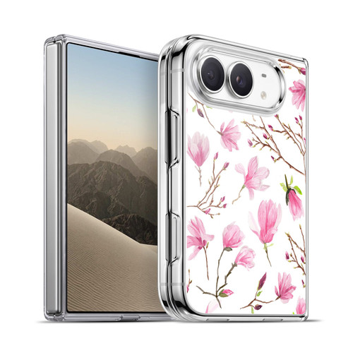 Anis Illustration Flower Pattern 2 Magnolia Soft Gel Case for Apple iPhone Duo