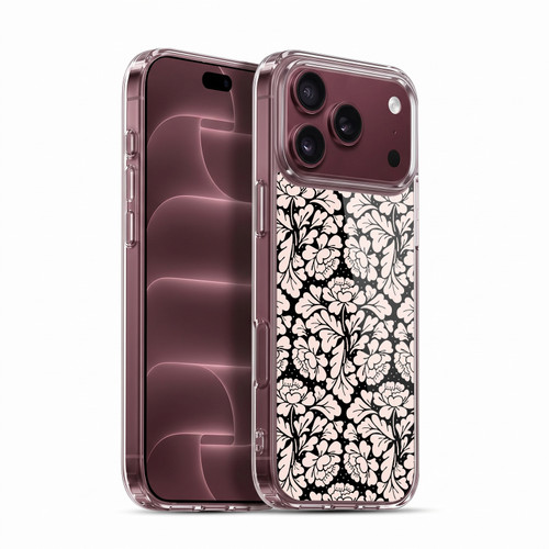 Anis Illustration Flower Pattern 2 Black 1 Soft Gel Case for Apple iPhone 18 Pro Max