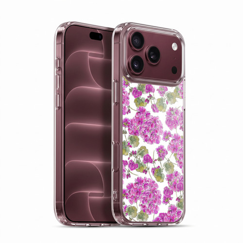 Anis Illustration Flower Pattern 2 Purple Soft Gel Case for Apple iPhone 18 Pro Max