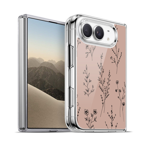 Anis Illustration Wildflowers Blush Pink Soft Gel Case for Apple iPhone Duo