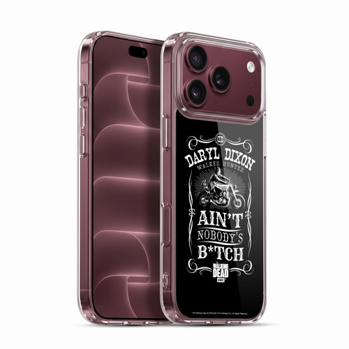 AMC The Walking Dead Daryl Dixon Biker Art Motorcycle Black White Soft Gel Case for Apple iPhone 18 Pro Max