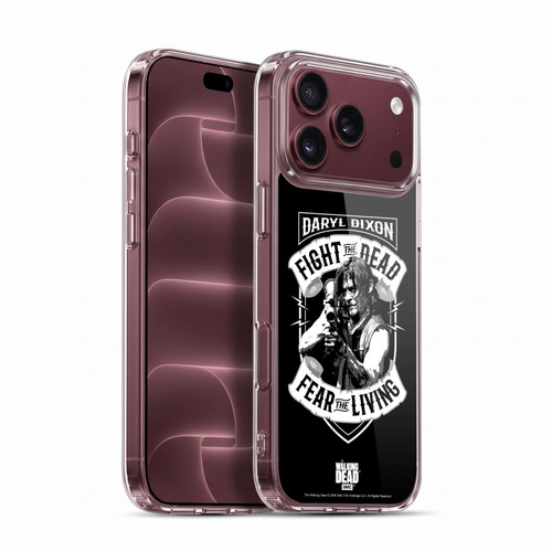 AMC The Walking Dead Daryl Dixon Biker Art RPG Black White Soft Gel Case for Apple iPhone 18 Pro Max