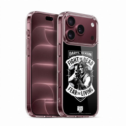 AMC The Walking Dead Daryl Dixon Biker Art RPG Black White Soft Gel Case for Apple iPhone 18 Pro