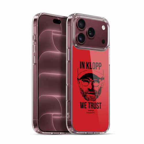 Liverpool Football Club Jurgen Klopp Illustrations Full Face Red Soft Gel Case for Apple iPhone 18 Pro Max